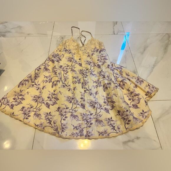 ZIMMERMANN
HALLIDAY SWING MINI DRESS YELLOW/LILAC FLORAL #23 - Picture 2 of 11